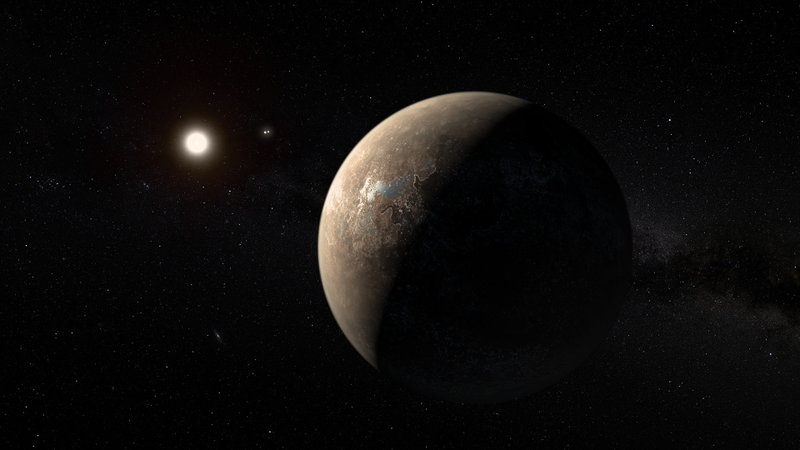 Artist’s impression of the exoplanet Proxima Centauri b.